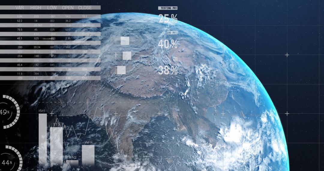 Global Financial Data Analysis Digitally Generated
