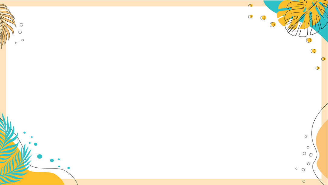 Transparent Tropical Frame Botanical Design with Palm Leaves