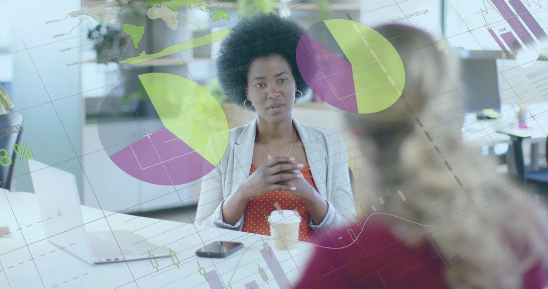 Diverse Businesswomen Collaborating on Digital Financial Data Analytics