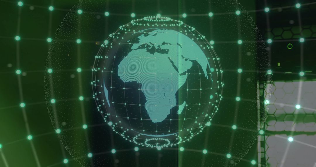 Digital Network Concept with Futuristic Global Connectivity