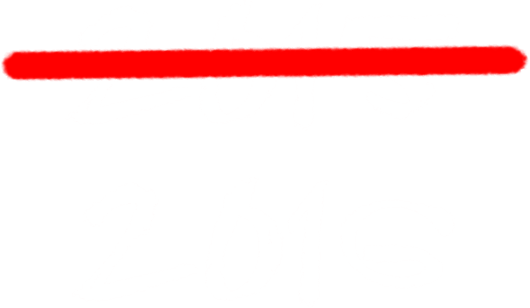 2016 Text with Strikethrough 2015, Transparent PNG for New Year Celebration