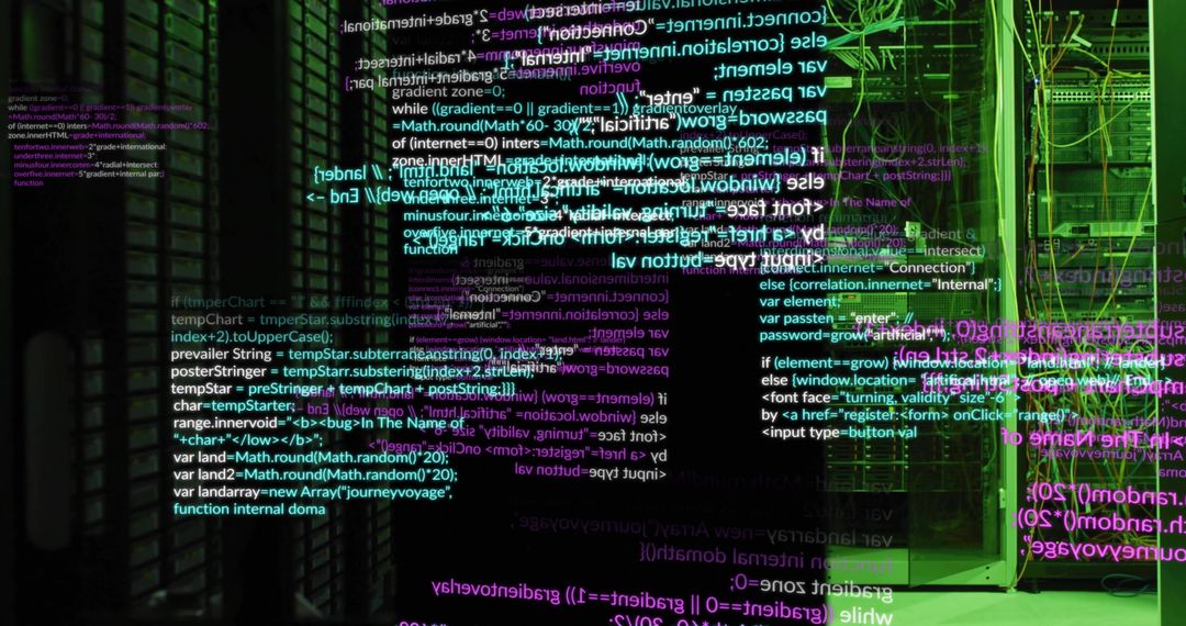 Floating Code Overlay in Data Center with Server Rack
