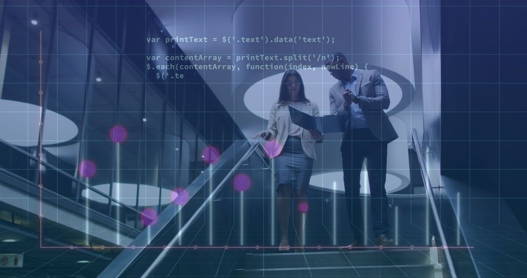 Diverse Business Team Discussing Global Finance and Technology Advancements