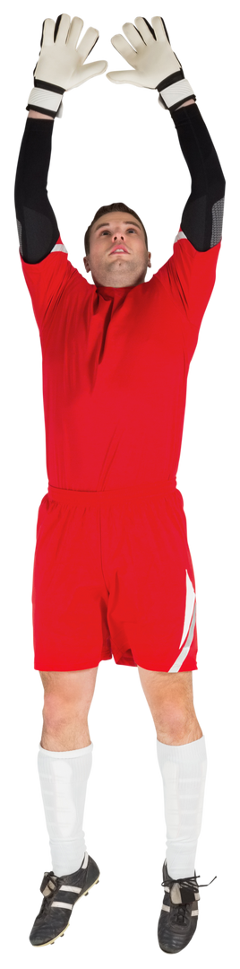 Transparent Background Soccer Goalkeeper Jumping in Red Uniform - Download Free Stock Images Pikwizard.com