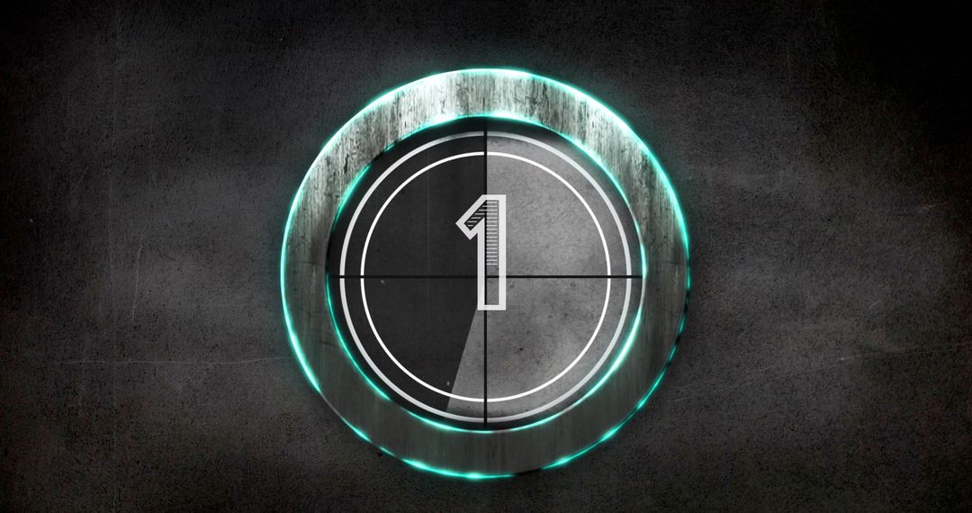 Digital Countdown Timer on Dark Background