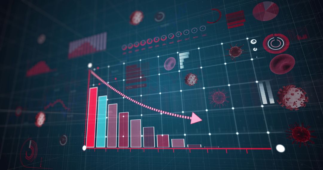 Digital Infographic Illustrating COVID-19 Data Statistics Pandemic Impact