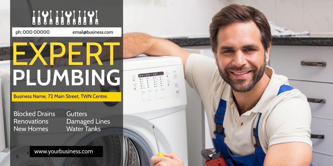 Experienced Plumber Offering Reliable Home Maintenance Services - Download Free Stock Templates Pikwizard.com