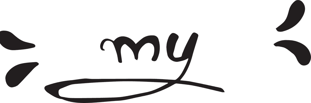 Handwritten My Text on Transparent Background