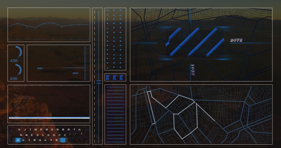 Futuristic Data Analysis on Abstract Blue Networks