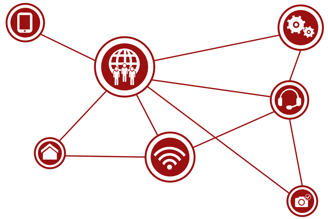 Transparent Communication Network Symbols Vector
