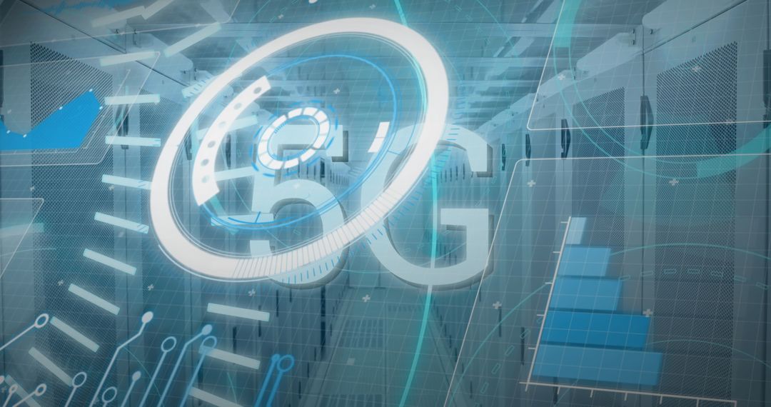 Futuristic 5G Network Technology Concept