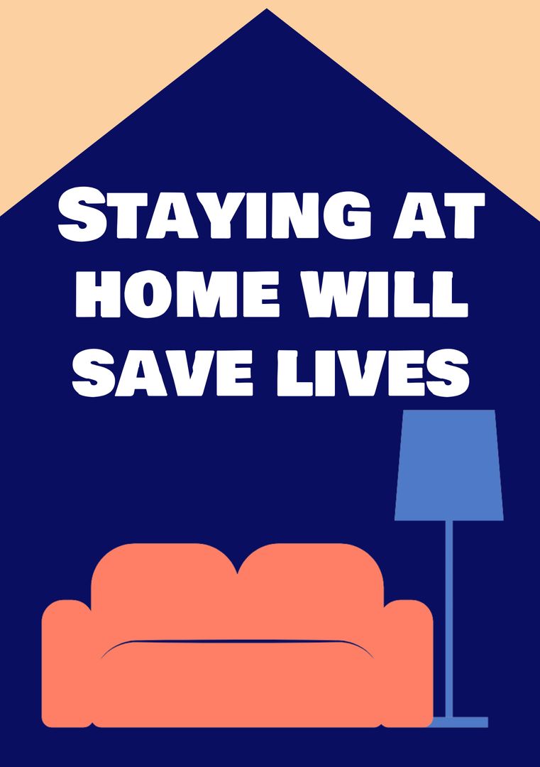 Staying Safe at Home Stay Encouragement Typography