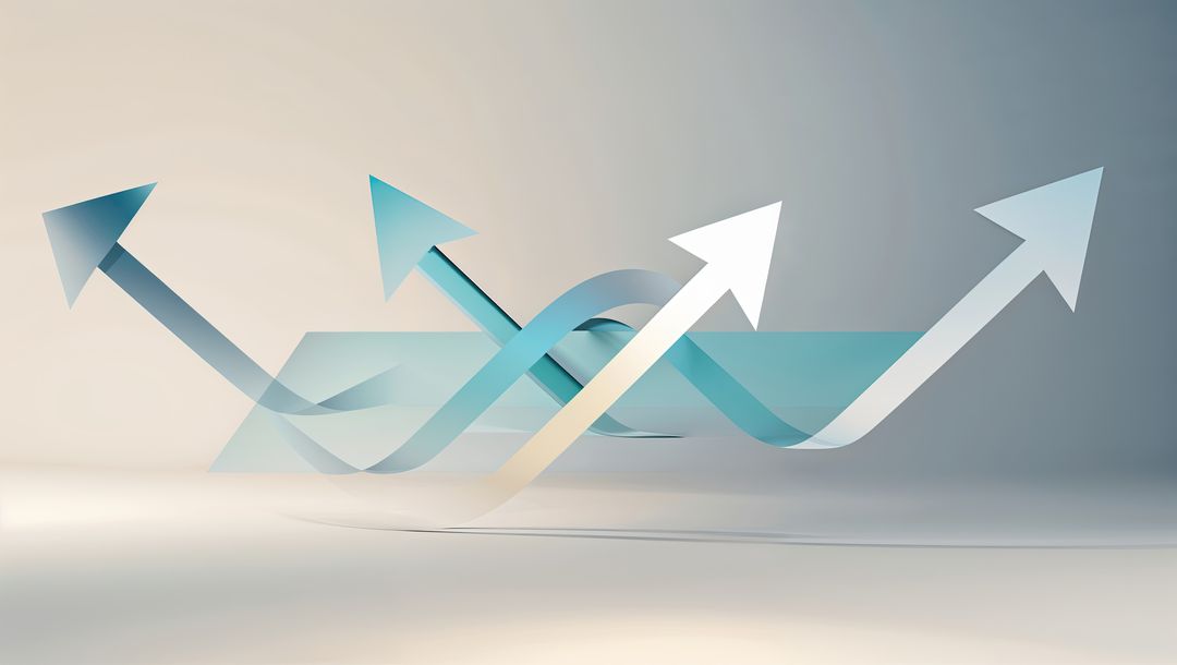 Abstract Arrows Conveying Growth and Innovation