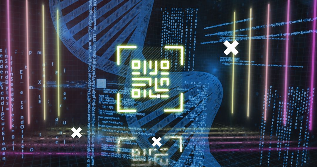 Futuristic Digital Data Transfer in Cyberspace Concept