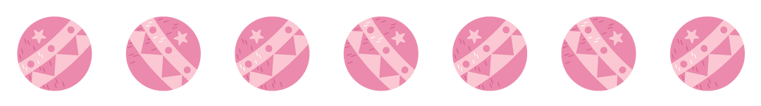 Set of Pink Minimalist Icons on Transparent Background