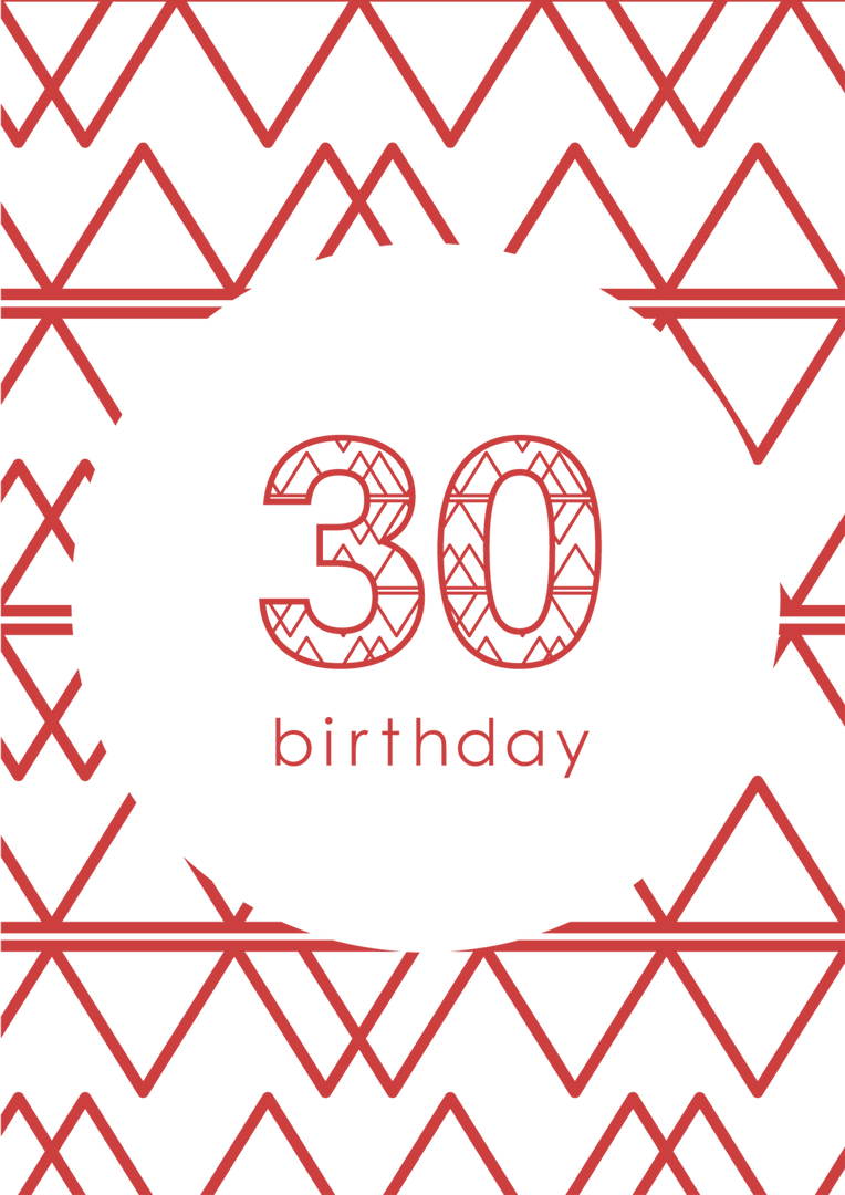 Transparent Vector Card for 30th Birthday Celebration - Download Free Stock Images Pikwizard.com