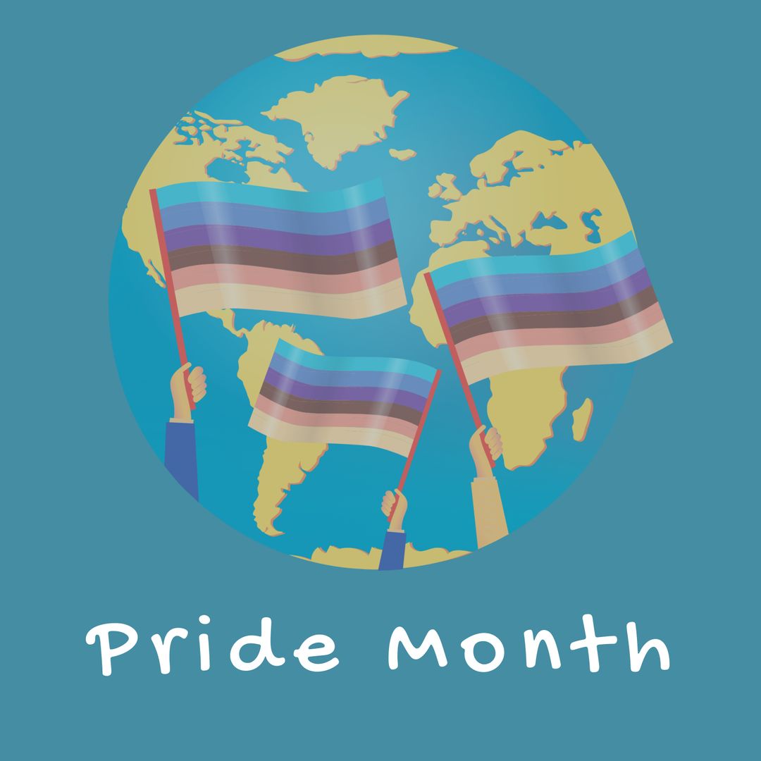 Colorful Flags Waving for Pride Month Celebration