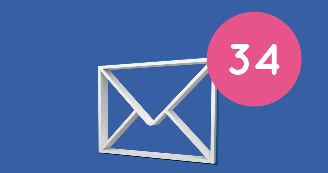 Email Notification Icon with Unread Message Count - Free Images, Stock Photos and Pictures on Pikwizard.com