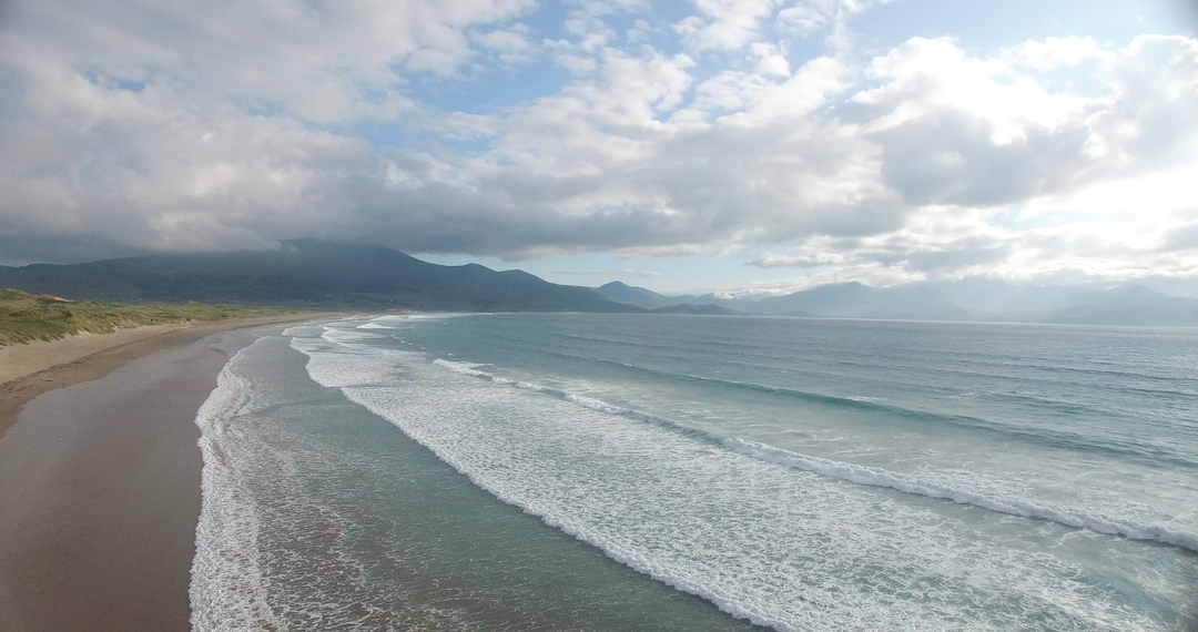 Transparent Waves Rolling On Cloudy Sky Beach - Download Free Stock Images Pikwizard.com