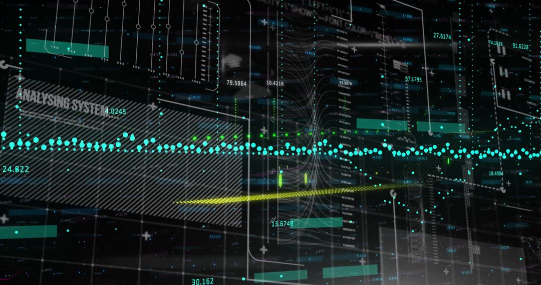 Futuristic Digital Data Processing and Analysis Concept