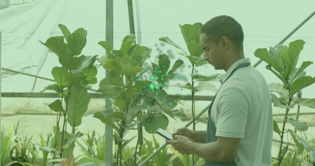 Eco-Friendly Greenhouse Worker Using Smartphone for Plant Monitoring