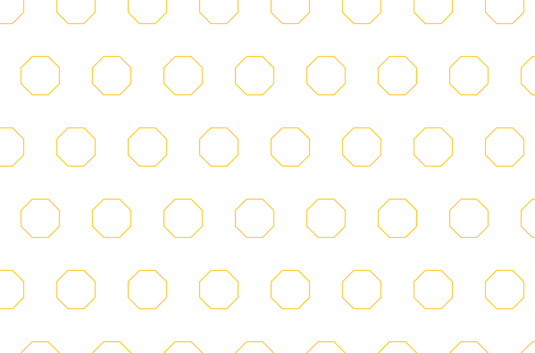 Seamless Yellow Octagon Pattern on Transparent Background