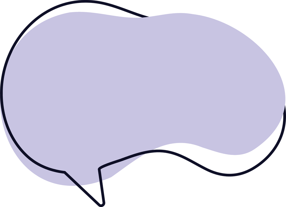 Transparent Purple Text Bubble for Messaging Design