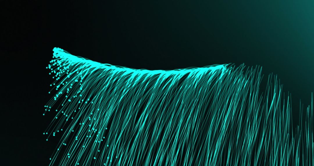 Futuristic Light Trails Over Dark Background