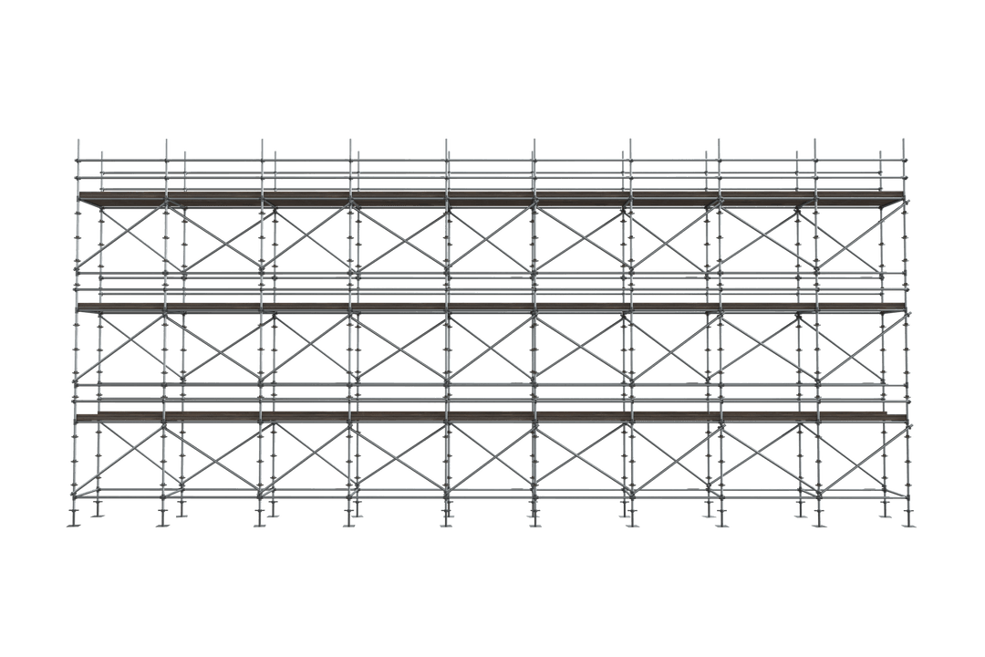 Transparent 3D Construction Scaffolding Imaging