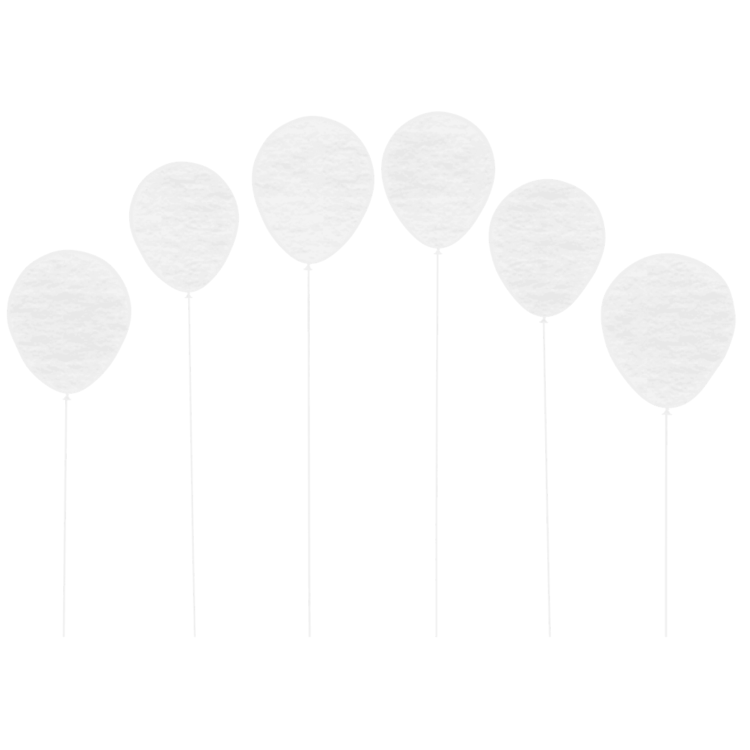 Transparent Grey Balloons with Space for Custom Copy