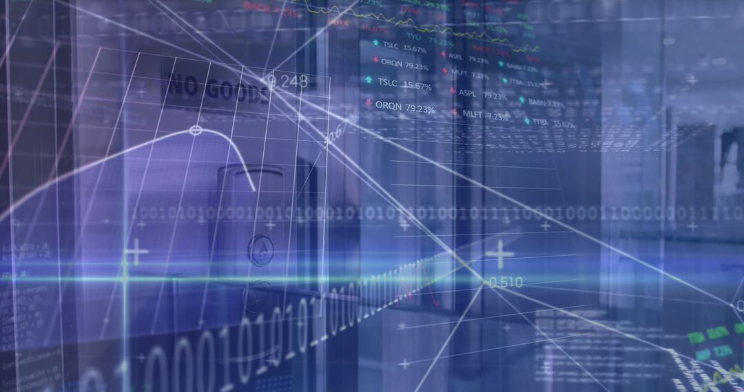 Business and Technology Concept with Financial Data Visualization