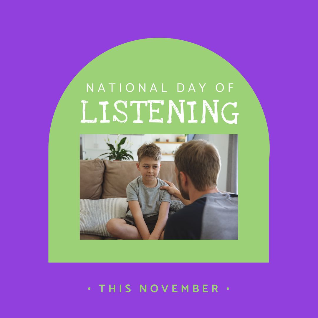 Father and Son Communicating on National Day of Listening