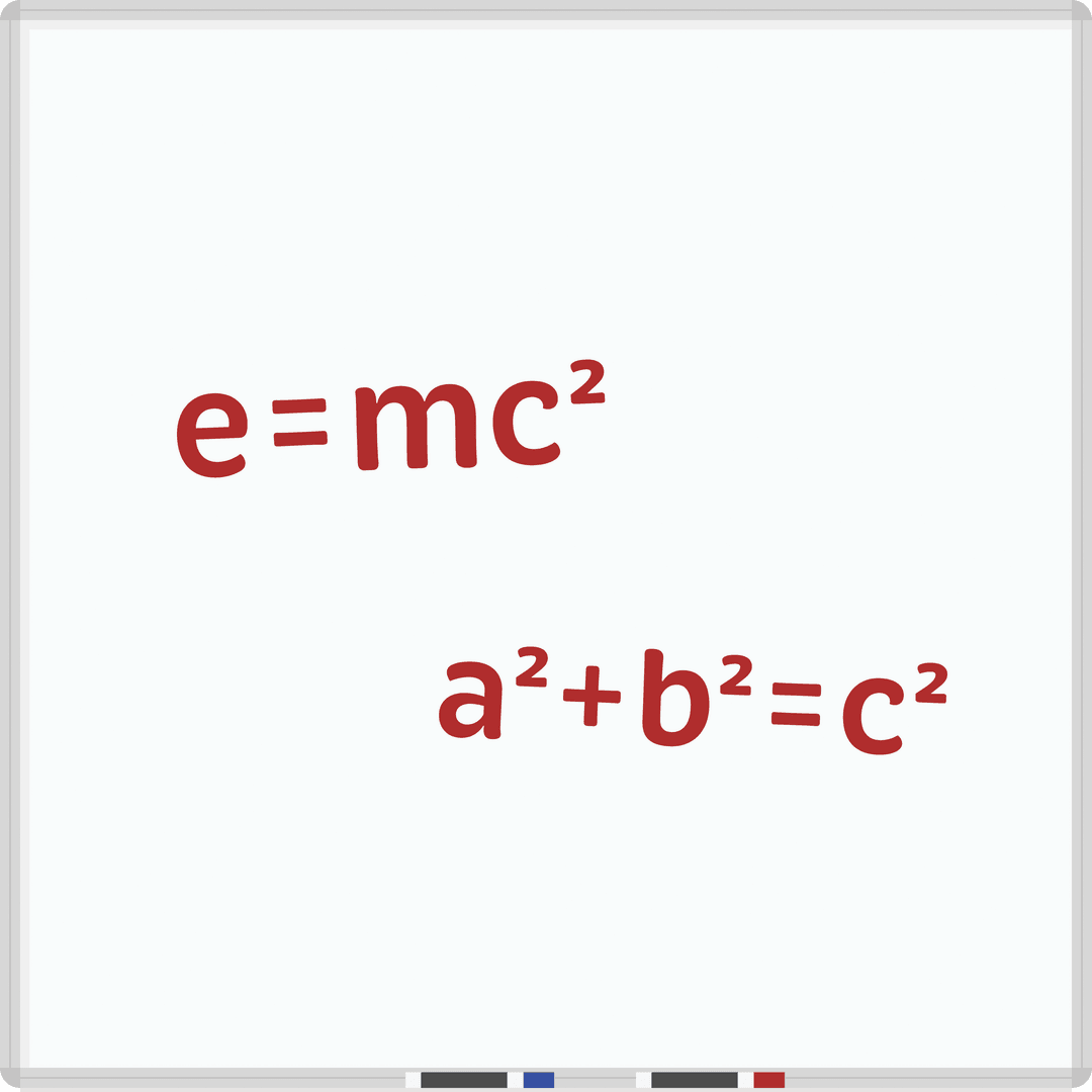 Digital Illustration with Mathematics Equations on Transparent Background