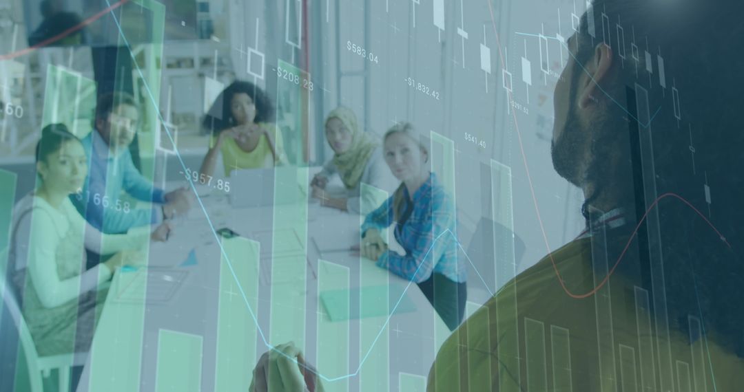 Data Analysis in Multiethnic Business Meeting Concept