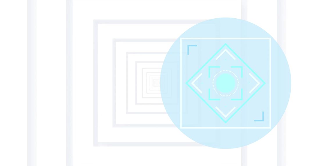 Abstract Geometric Pattern in Blue on White Background