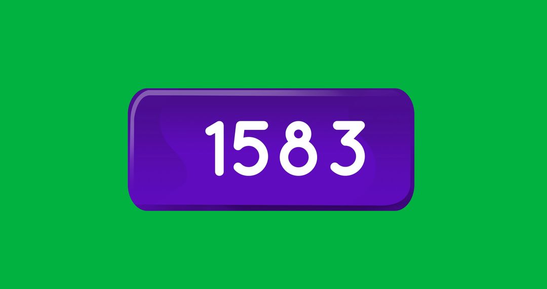 Digital Counter with Increasing Numbers on Green Background 4K