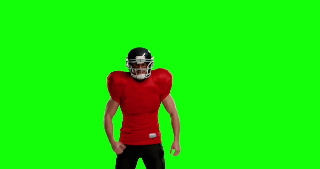 American Football Player Posing on Green Screen Background - Free Images, Stock Photos and Pictures on Pikwizard.com