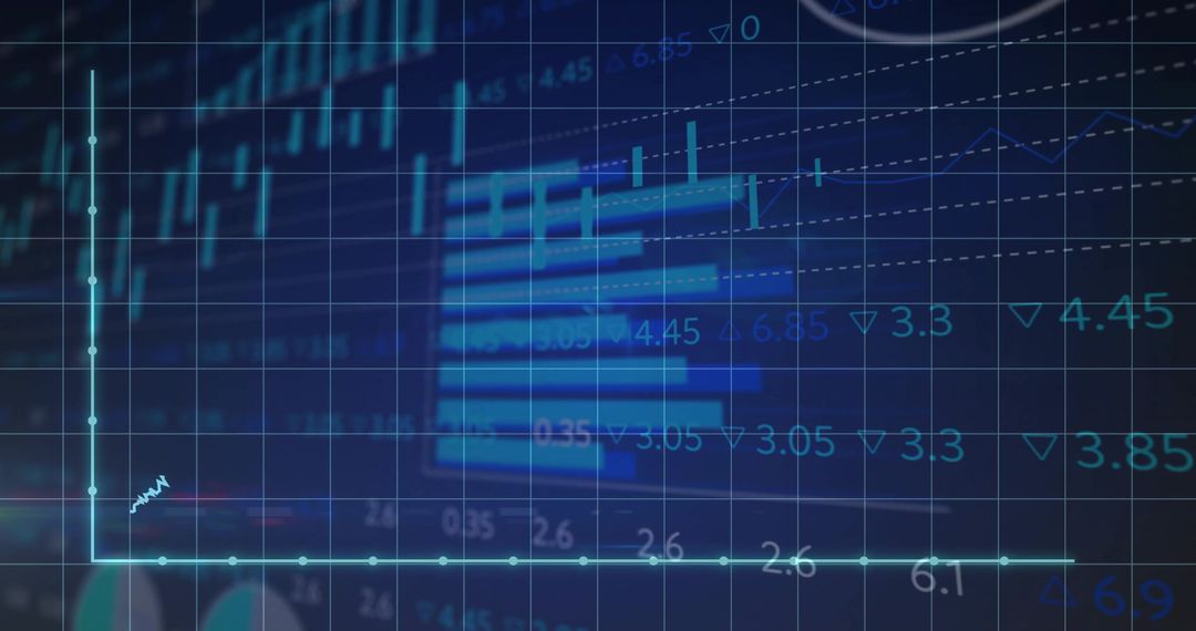 Modern Digital Financial Dashboard with Line and Bar Graphs