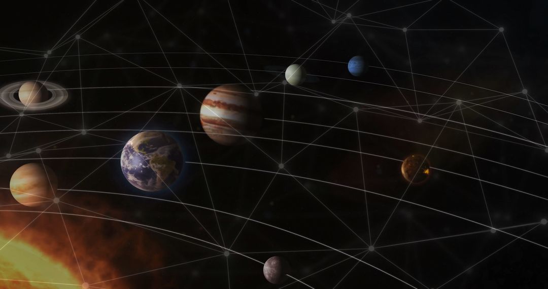 Celestial Network: Planets Connected in Virtual Space