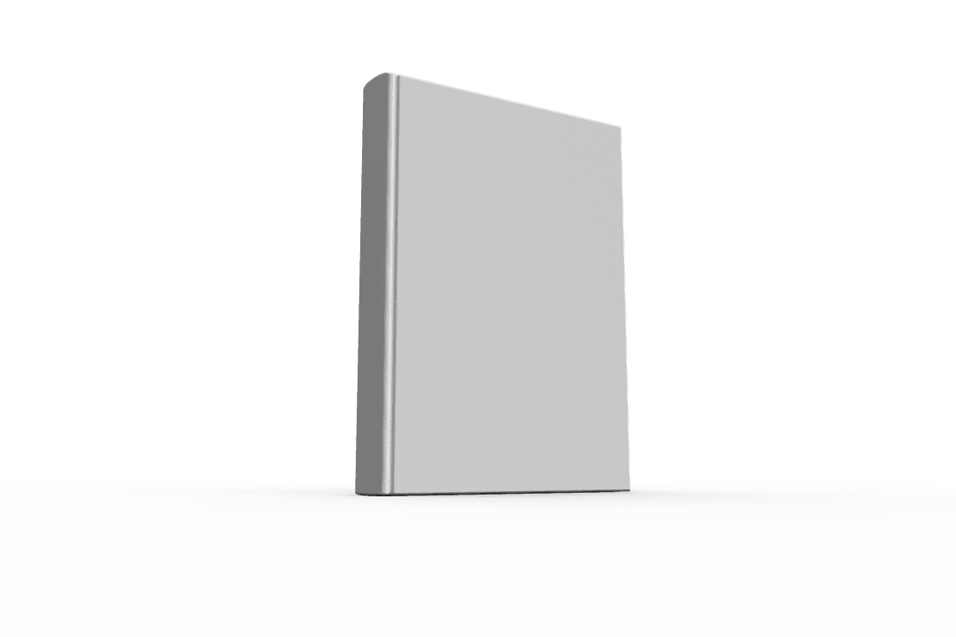 Isolated White Book on Transparent Background