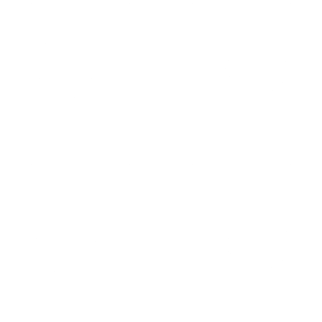 Transparent Pattern with White Flower Shapes in Rows
