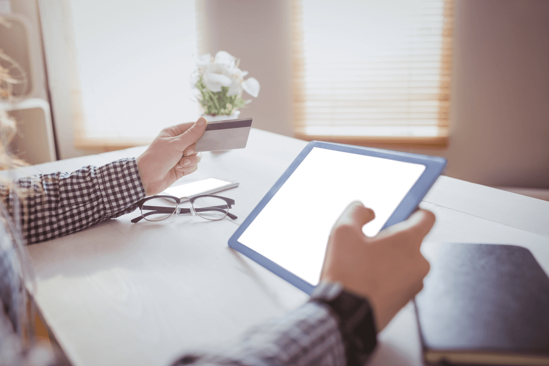 Transparent Display Tablet Shopping Business Payment