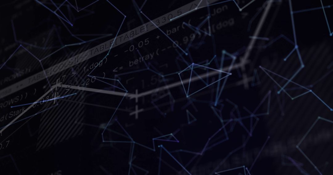 Futuristic Abstract Digital Network with Data Codes