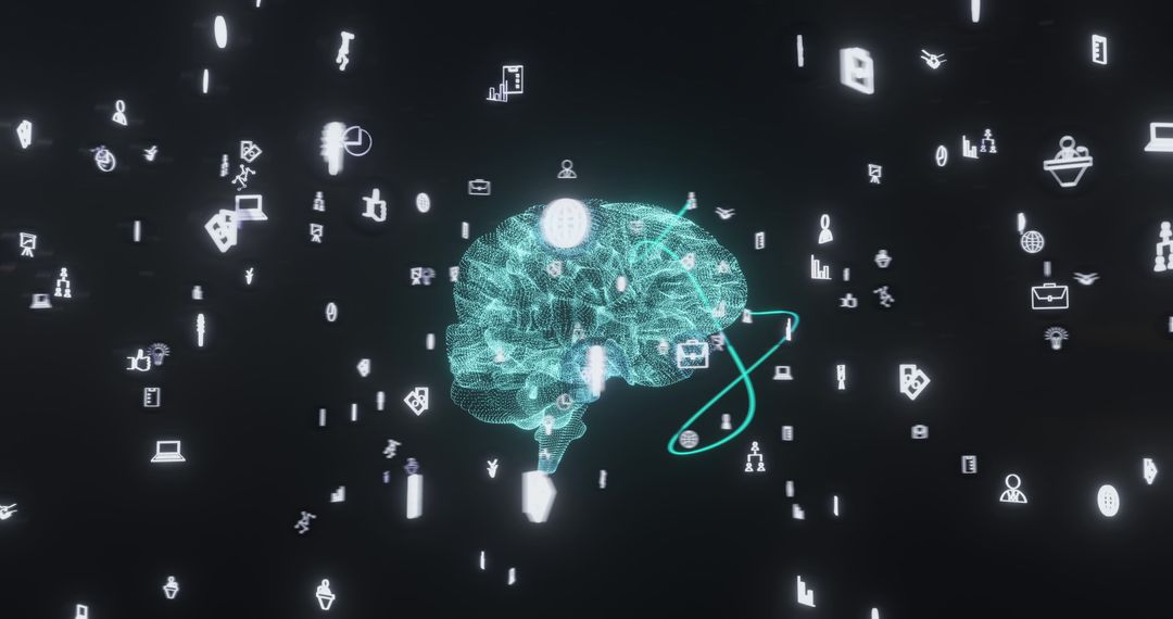 Digital Brain and Data Connections Concept