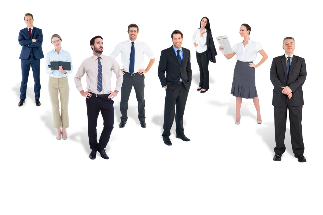 Transparent Background Diverse Business Team Standing Confidently - Download Free Stock Images Pikwizard.com