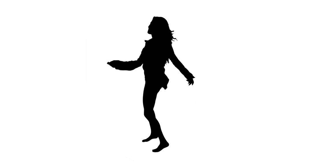 Silhouette of Woman Dancing with Outstretched Arms - Free Images, Stock Photos and Pictures on Pikwizard.com