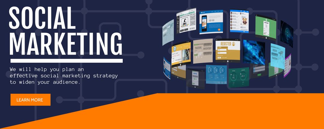 Social Media Platforms Encircling Globe for Marketing Solutions