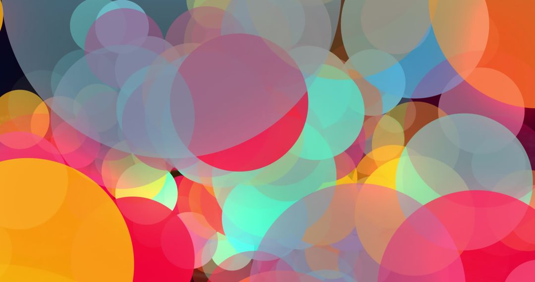 Colorful Overlapping Circles Forming Dynamic Pattern