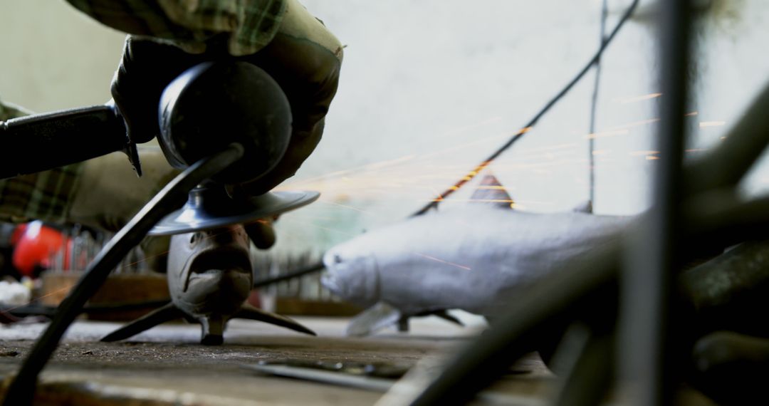 Close-Up of Metal Fabrication in Workshop - Free Images, Stock Photos and Pictures on Pikwizard.com