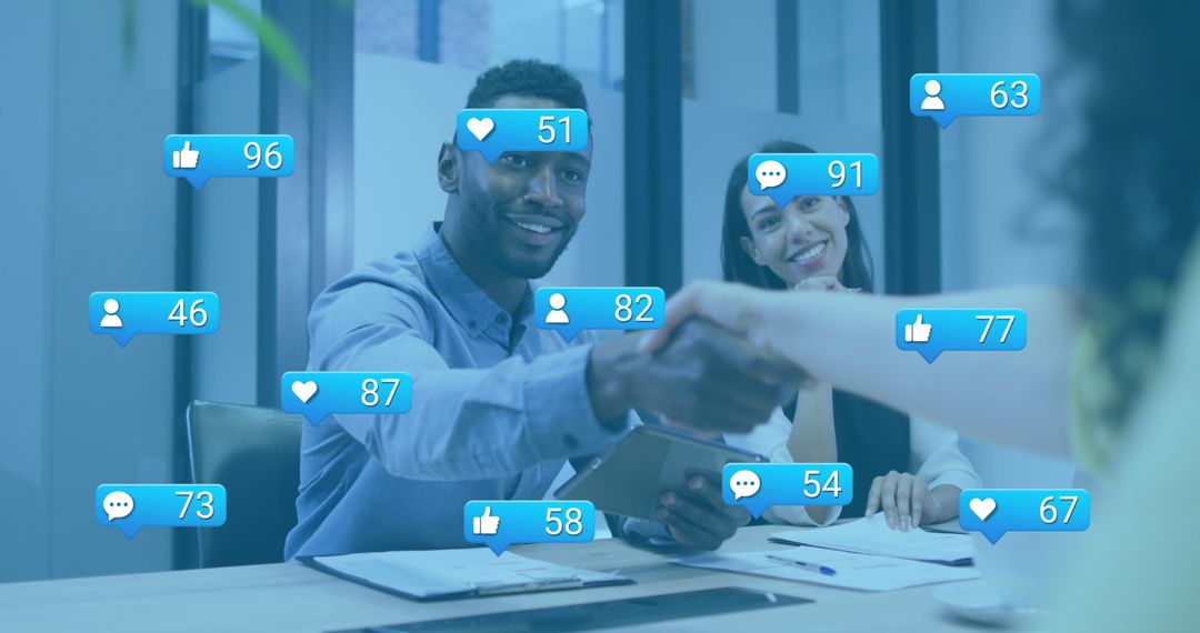 Social Media Engagement Concept with Business People